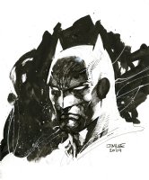 Batman Headshot Comic Art